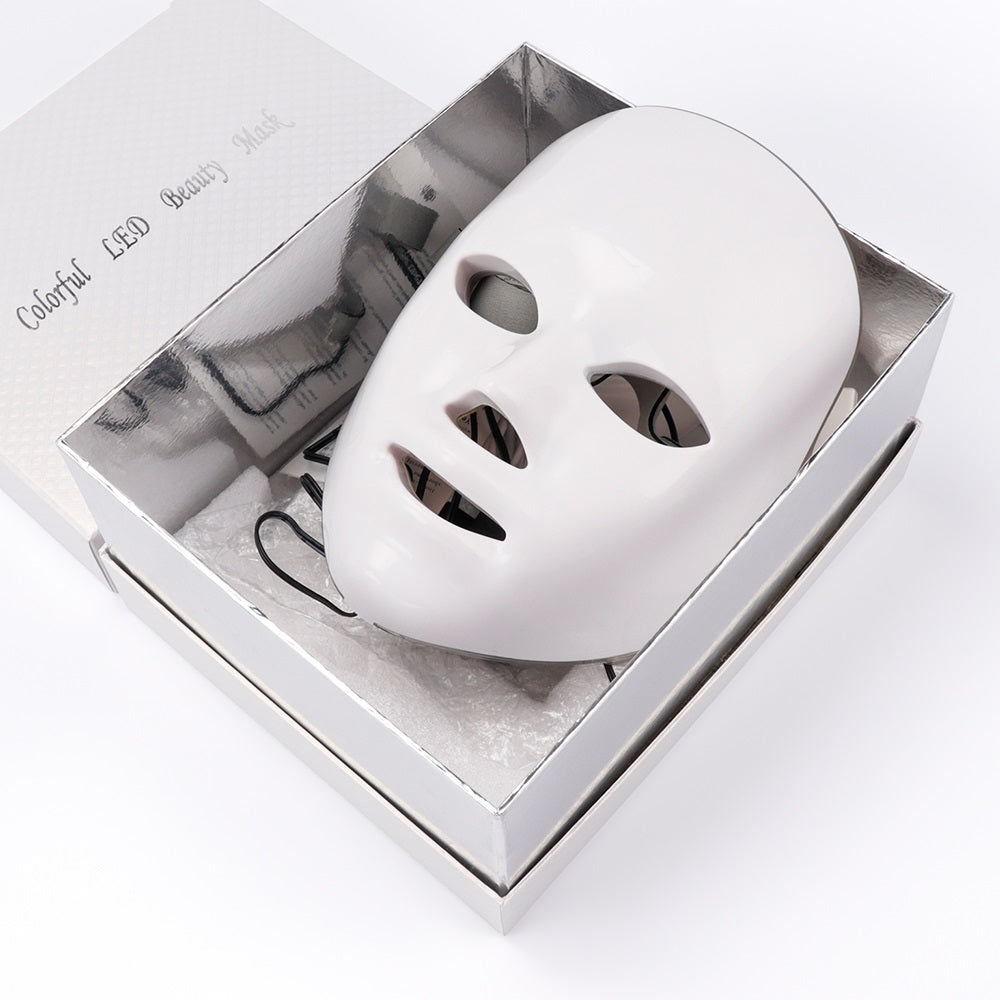 7-color LED photon therapy face mask with original gift packaging