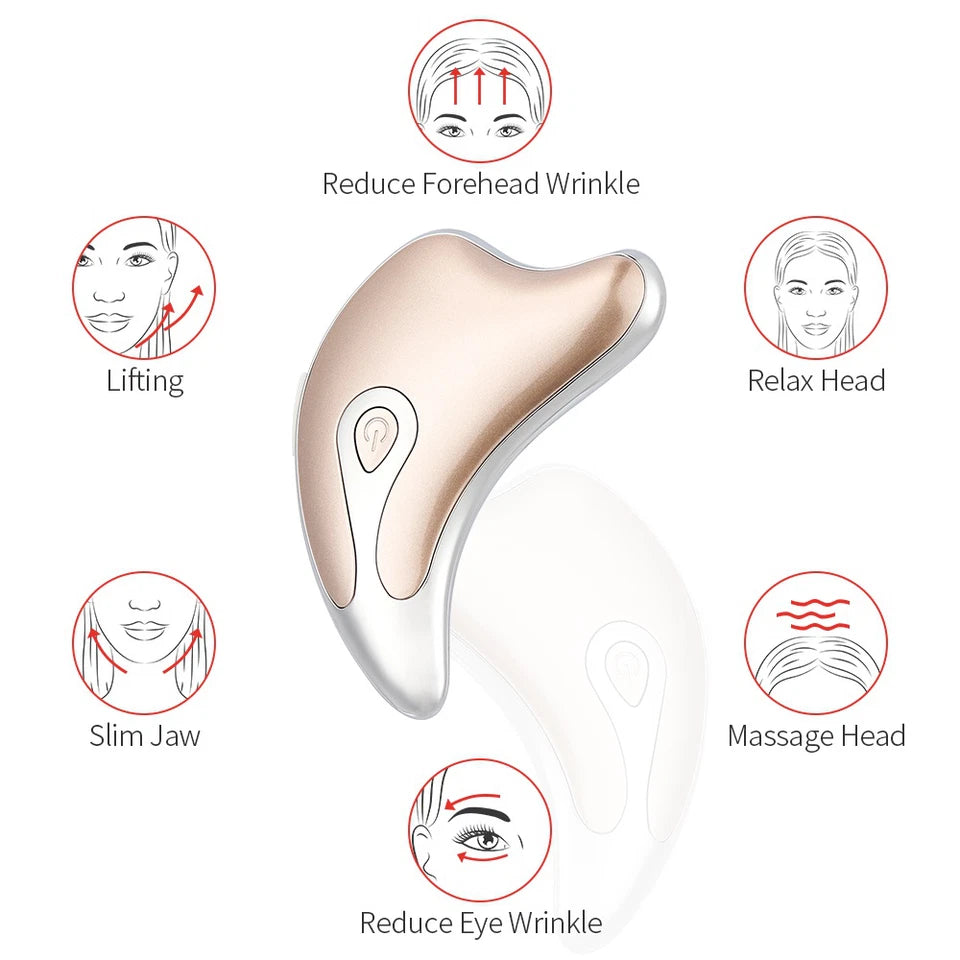 LuminaLift™ Gua Sha Scraper – LED Light & Microcurrent Skin Rejuvenation